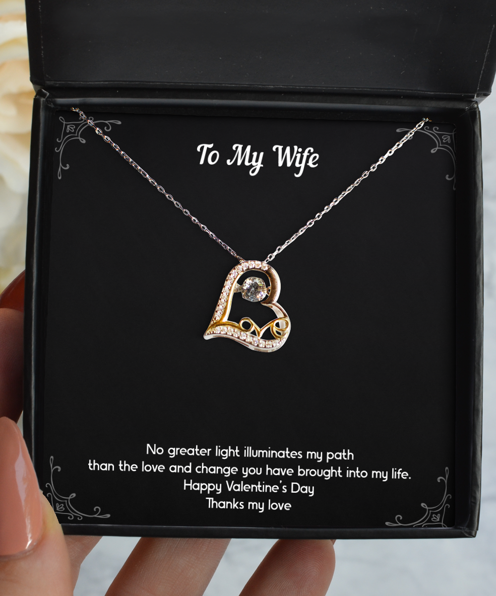 To My Wife, Thanks My Love, Love Dancing Necklace For Women, Valentines Day Gifts From Husband