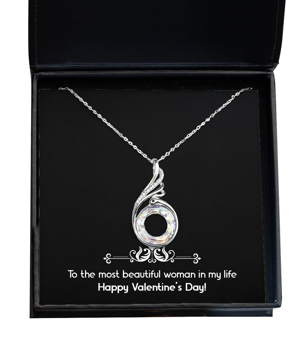 To My Wife, Most Beautiful Woman In My Life, Rising Phoenix Necklace For Women, Valentines Day Gifts From Husband
