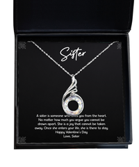 Load image into Gallery viewer, To My Sister Gifts, Loves You From The Heart, Rising Phoenix Necklace For Women, Valentines Day Jewelry Gifts From Sister
