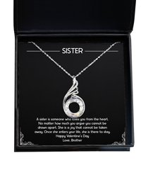 Load image into Gallery viewer, To My Sister Gifts, Loves You From The Heart, Rising Phoenix Necklace For Women, Valentines Day Jewelry Gifts From Brother
