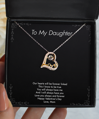 Load image into Gallery viewer, To My Daughter Gifts, You Will Always Have Me, Love Dancing Necklace For Women, Valentines Day Jewelry Gifts From Mom
