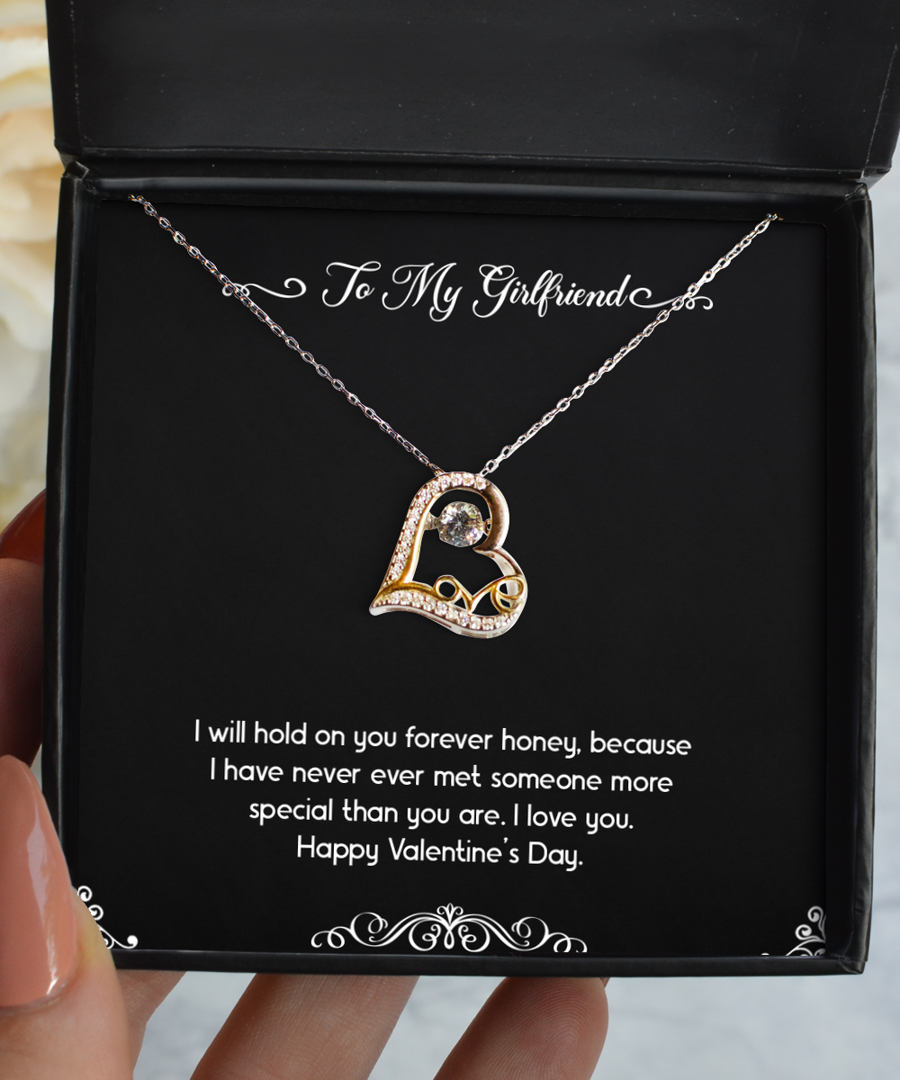 To My Girlfriend, I Will Hold On You, Love Dancing Necklace For Women, Valentines Day Gifts From Boyfriend