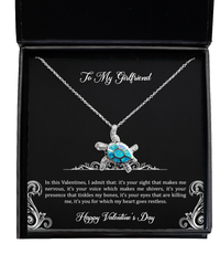 Load image into Gallery viewer, To My Girlfriend, I Admit, Opal Turtle Necklace For Women, Valentines Day Gifts From Boyfriend
