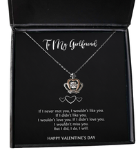 Load image into Gallery viewer, To My Girlfriend, If I Never Met You, Crown Pendant Necklace For Women, Valentines Day Gifts From Boyfriend
