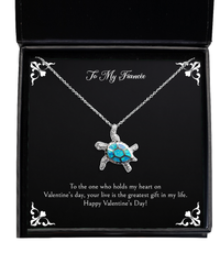 Load image into Gallery viewer, To My Fiancée, Greatest Gift, Opal Turtle Necklace For Women, Valentines Day Gifts From Fiancé
