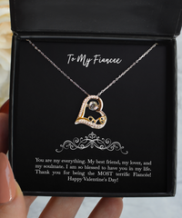 Load image into Gallery viewer, To My Fiancée, You Are My Everything, Love Dancing Necklace For Women, Valentines Day Gifts From Fiancé
