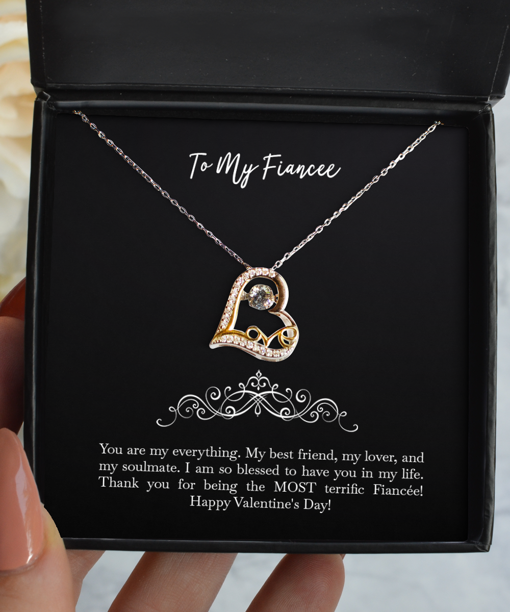 To My Fiancée, You Are My Everything, Love Dancing Necklace For Women, Valentines Day Gifts From Fiancé
