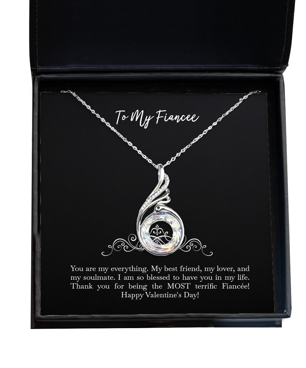 To My Fiancée, You Are My Everything, Rising Phoenix Necklace For Women, Valentines Day Gifts From Fiancé