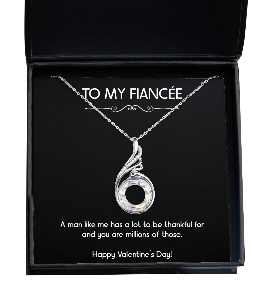 To My Fiancée, Thank You, Rising Phoenix Necklace For Women, Valentines Day Gifts From Fiancé