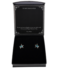 Load image into Gallery viewer, To My Daughter Gifts, You Are My Whole World , Opal Turtle Earrings For Women, Valentines Day Jewelry Gifts From Mom
