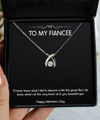 Load image into Gallery viewer, To My Fiancée, Beautiful You, Wishbone Dancing Necklace For Women, Valentines Day Gifts From Fiancé
