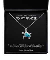 Load image into Gallery viewer, To My Fiancée, Beautiful You, Opal Turtle Necklace For Women, Valentines Day Gifts From Fiancé
