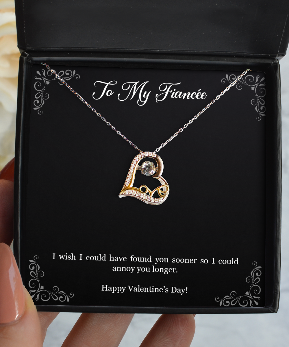 To My Fiancée, I Wish, Love Dancing Necklace For Women, Valentines Day Gifts From Fiancé