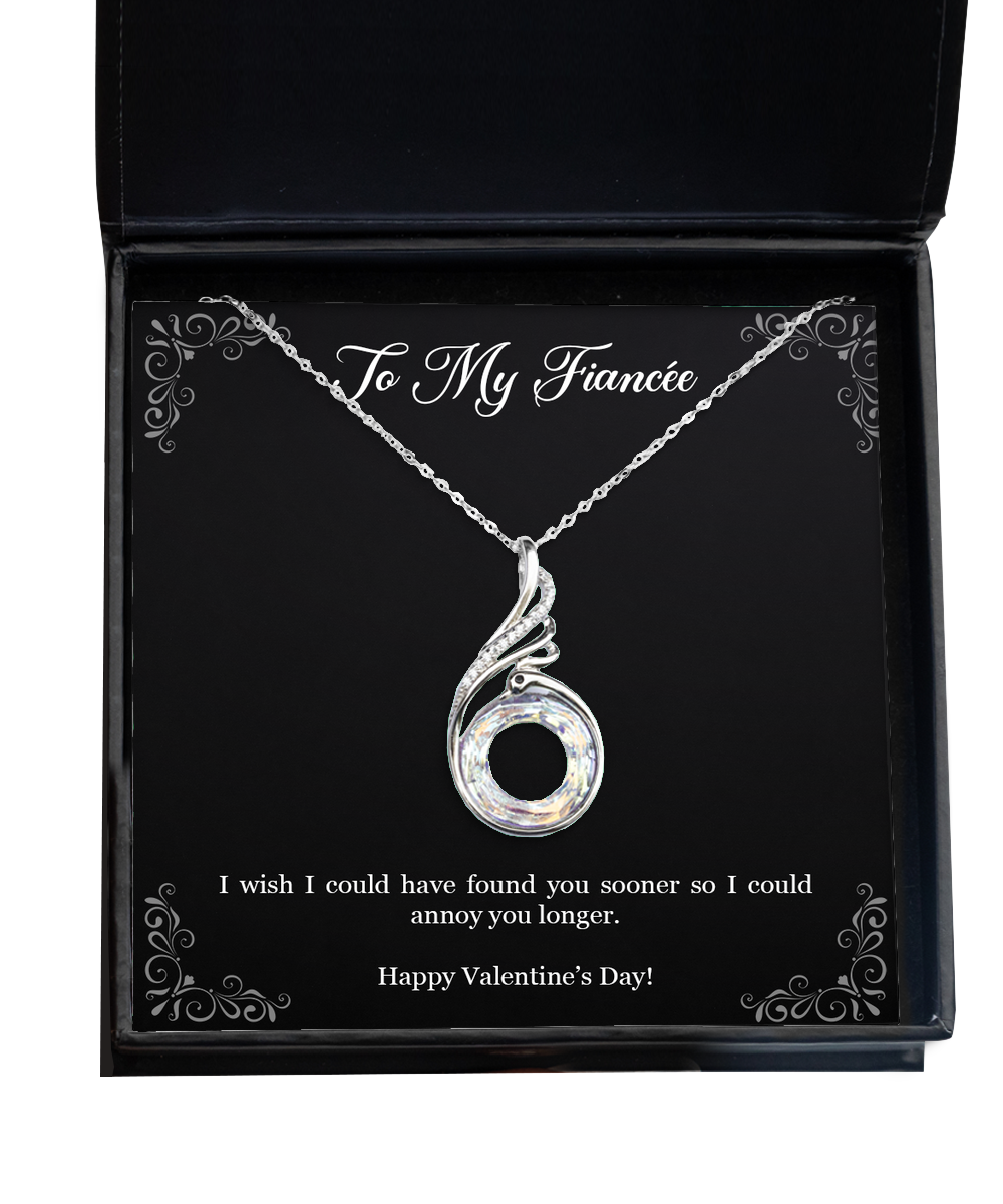 To My Fiancée, I Wish, Rising Phoenix Necklace For Women, Valentines Day Gifts From Fiancé