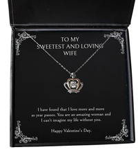 Load image into Gallery viewer, To My Wife, You Are An Amazing, Crown Pendant Necklace For Women, Valentines Day Gifts From Husband
