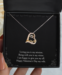 Load image into Gallery viewer, To My Wife, Loving You Is My Mission, Love Dancing Necklace For Women, Valentines Day Gifts From Husband
