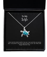 Load image into Gallery viewer, To My Wife, My Lovely Wife, Opal Turtle Necklace For Women, Valentines Day Gifts From Husband
