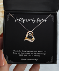 Load image into Gallery viewer, To My Sister Gifts, Thanks For Being My Hope, Love Dancing Necklace For Women, Valentines Day Jewelry Gifts From Sister
