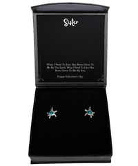 Load image into Gallery viewer, To My Sister Gifts, I Need To Live, Opal Turtle Earrings For Women, Valentines Day Jewelry Gifts From Sister
