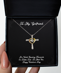 Load image into Gallery viewer, To My Girlfriend, Just To Meet You, Cross Dancing Necklace For Women, Valentines Day Gifts From Boyfriend
