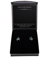 Load image into Gallery viewer, To My Girlfriend, I Miss You, Opal Turtle Earrings For Women, Valentines Day Gifts From Boyfriend
