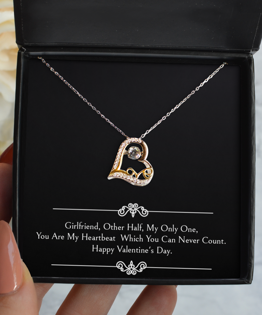 To My Girlfriend, You Are My Heartbeat, Love Dancing Necklace For Women, Valentines Day Gifts From Boyfriend
