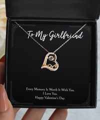 Load image into Gallery viewer, To My Girlfriend, Every Memory, Love Dancing Necklace For Women, Valentines Day Gifts From Boyfriend
