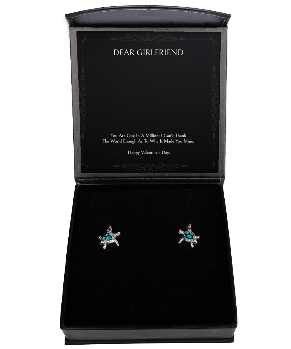 To My Girlfriend, You Are One In A Million, Opal Turtle Earrings For Women, Valentines Day Gifts From Boyfriend