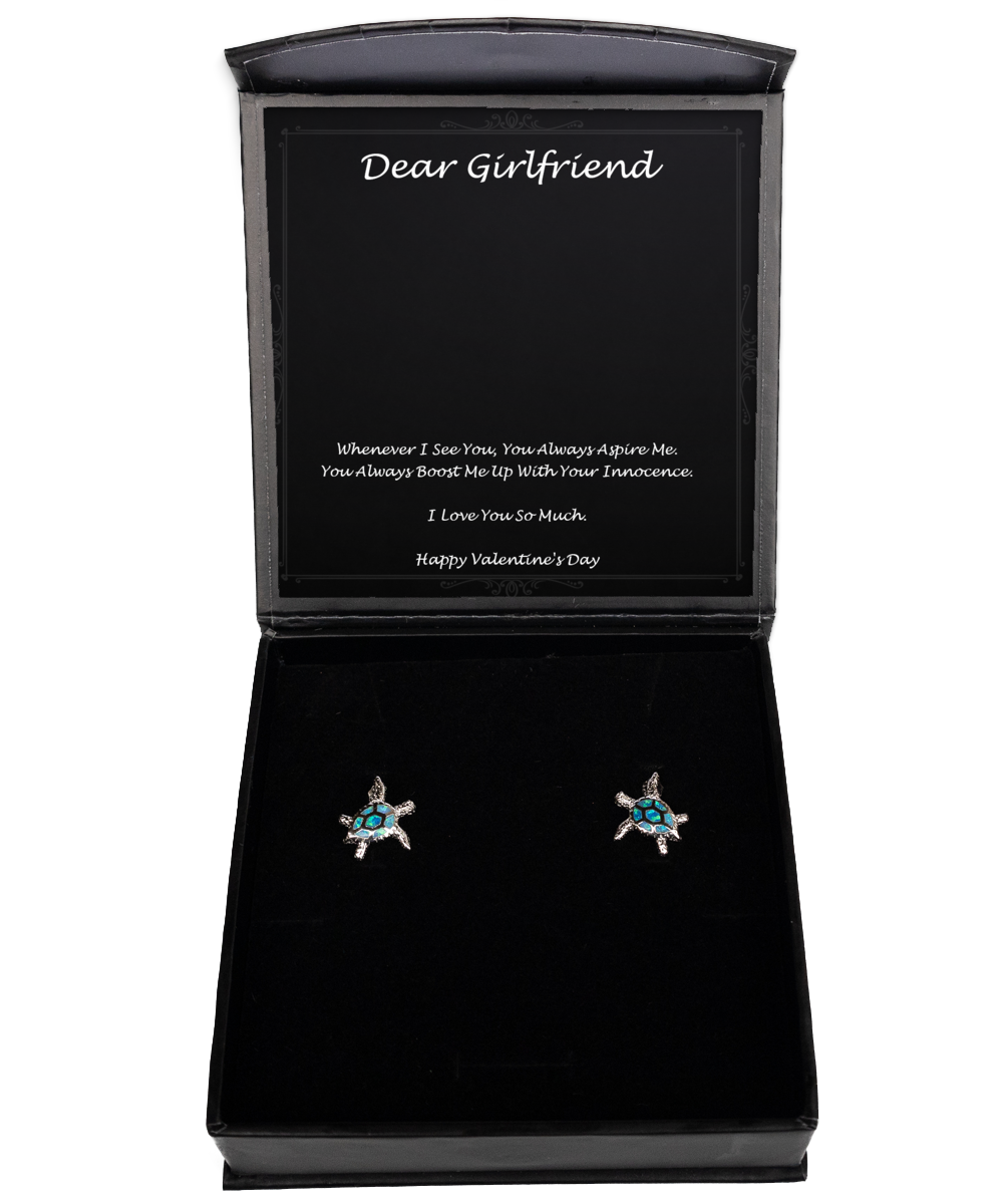 To My Girlfriend, Always Aspire Me, Opal Turtle Earrings For Women, Valentines Day Gifts From Boyfriend