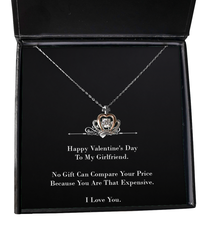 Load image into Gallery viewer, To My Girlfriend, You Are That Expensive, Crown Pendant Necklace For Women, Valentines Day Gifts From Boyfriend
