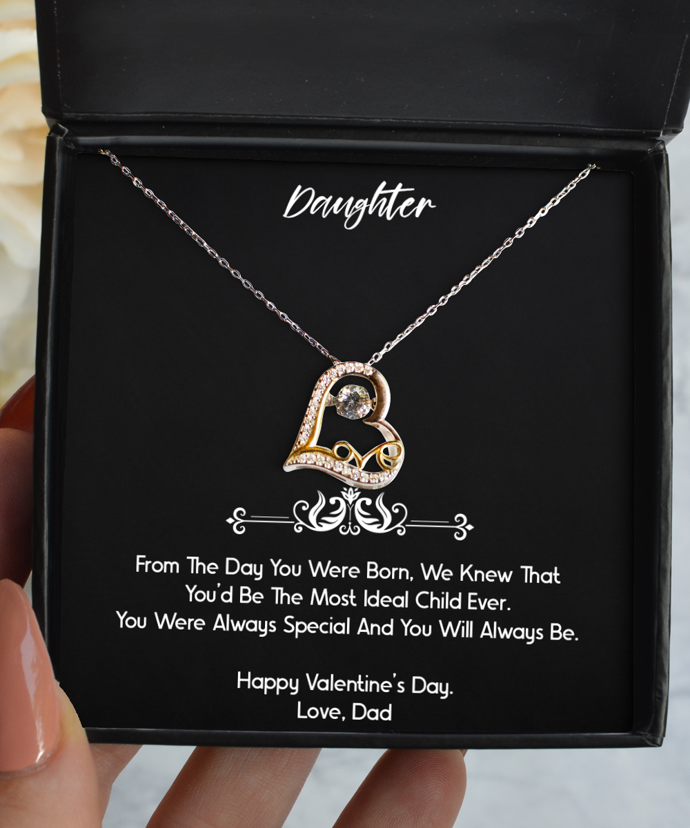 To My Daughter  Gifts, You Were Always Special, Love Dancing Necklace For Women, Valentines Day Jewelry Gifts From Dad