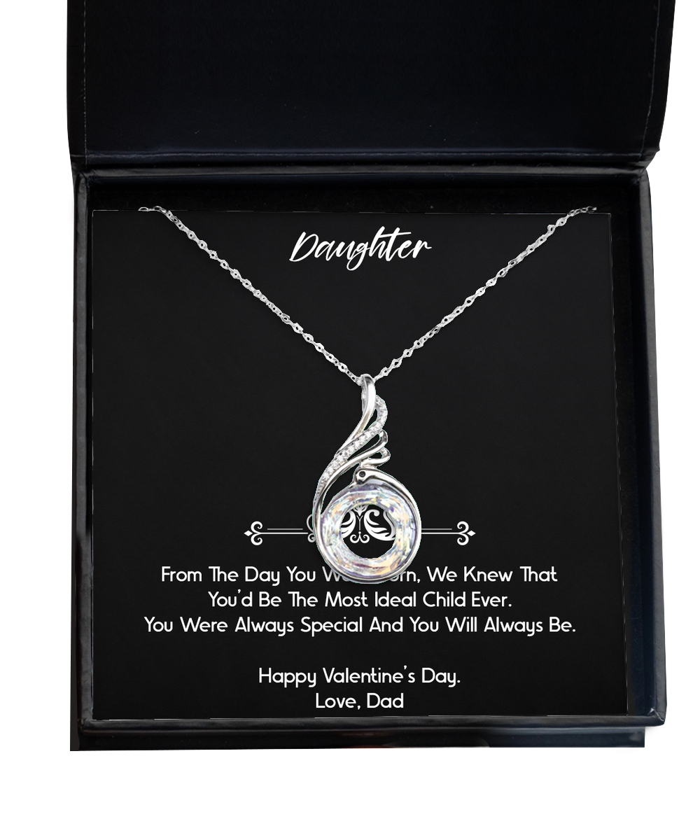 To My Daughter  Gifts, You Were Always Special, Rising Phoenix Necklace For Women, Valentines Day Jewelry Gifts From Dad