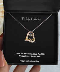 Load image into Gallery viewer, To My Fiancée, Love You Still, Love Dancing Necklace For Women, Valentines Day Gifts From Fiancé

