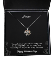 Load image into Gallery viewer, To My Fiancée, You Are My Love, Crown Pendant Necklace For Women, Valentines Day Gifts From Fiancé
