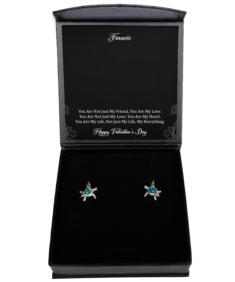 To My Fiancée, You Are My Love, Opal Turtle Earrings For Women, Valentines Day Gifts From Fiancé