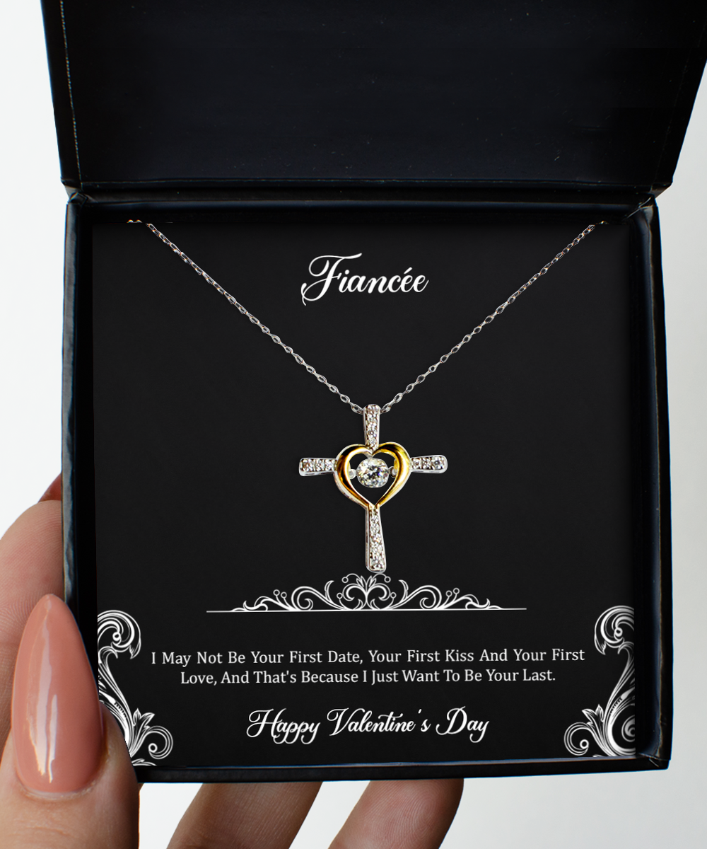To My Fiancée, Your First Love, Cross Dancing Necklace For Women, Valentines Day Gifts From Fiancé