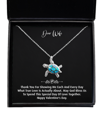 Load image into Gallery viewer, To My Wife, This Special Day, Opal Turtle Necklace For Women, Valentines Day Gifts From Husband
