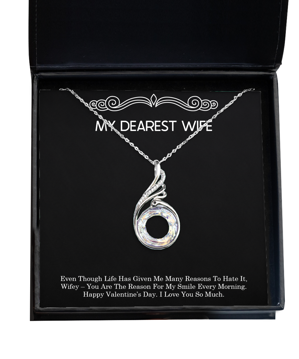 To My Wife, You Are The Reason, Rising Phoenix Necklace For Women, Valentines Day Gifts From Husband