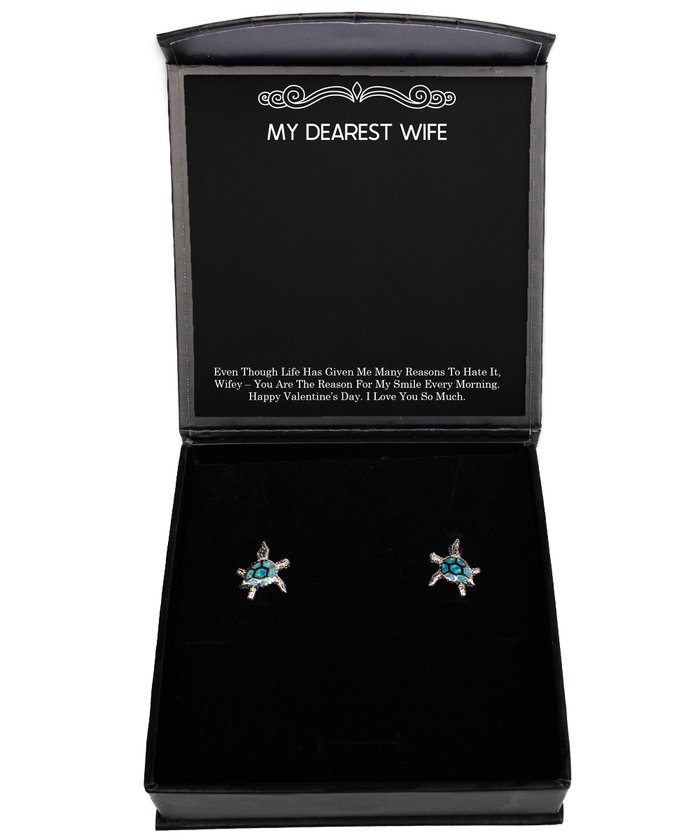 To My Wife, You Are The Reason, Opal Turtle Earrings For Women, Valentines Day Gifts From Husband