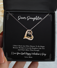 Load image into Gallery viewer, To My Daughter Gifts, A Lovely Daughter, Love Dancing Necklace For Women, Valentines Day Jewelry Gifts From Mom
