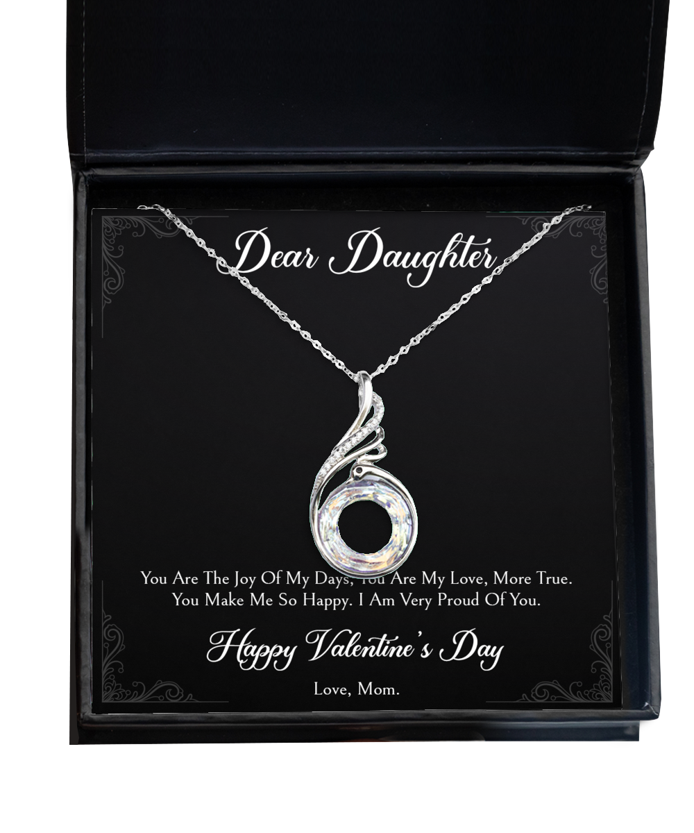To My Daughter Gifts, You Make Me So Happy, Rising Phoenix Necklace For Women, Valentines Day Jewelry Gifts From Mom