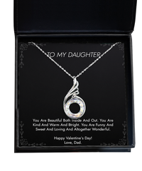 Load image into Gallery viewer, To My Daughter Gifts, You Are Beautiful, Rising Phoenix Necklace For Women, Valentines Day Jewelry Gifts From Dad

