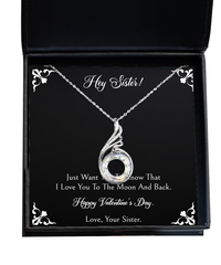 Load image into Gallery viewer, To My Sister Gifts, To The Moon And Back, Rising Phoenix Necklace For Women, Valentines Day Jewelry Gifts From Sister

