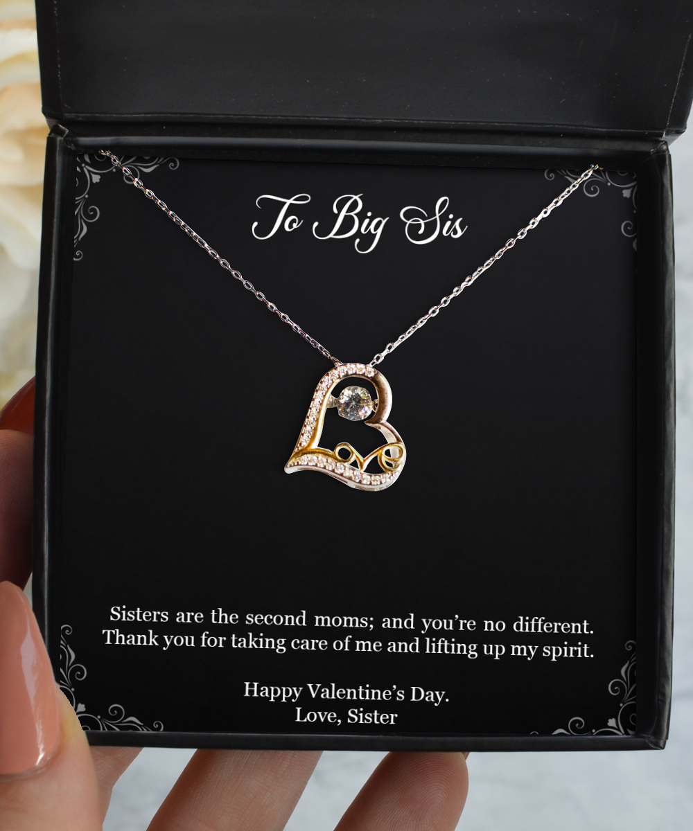To My Sister Gifts, Second Moms, Love Dancing Necklace For Women, Valentines Day Jewelry Gifts From Sister