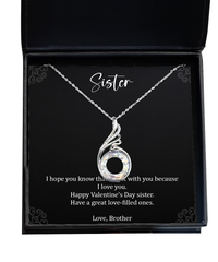Load image into Gallery viewer, To My Sister Gifts, Because I Love You, Rising Phoenix Necklace For Women, Valentines Day Jewelry Gifts From Brother
