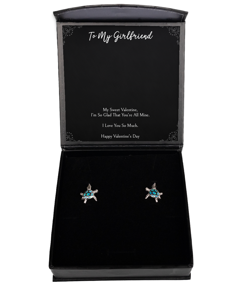 To My Girlfriend, You're All Mine, Opal Turtle Earrings For Women, Valentines Day Gifts From Boyfriend