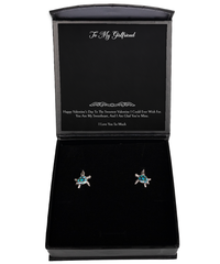 Load image into Gallery viewer, To My Girlfriend, You Are My Sweetheart, Opal Turtle Earrings For Women, Valentines Day Gifts From Boyfriend
