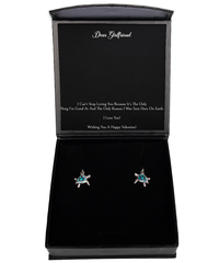 Load image into Gallery viewer, To My Girlfriend, I Can’t Stop Loving You, Opal Turtle Earrings For Women, Valentines Day Gifts From Boyfriend
