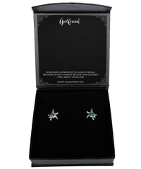 Load image into Gallery viewer, To My Girlfriend, Living A Dream, Opal Turtle Earrings For Women, Valentines Day Gifts From Boyfriend

