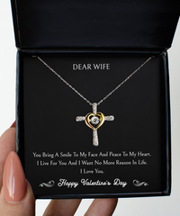 Load image into Gallery viewer, To My Wife, I Live For You, Cross Dancing Necklace For Women, Valentines Day Gifts From Husband
